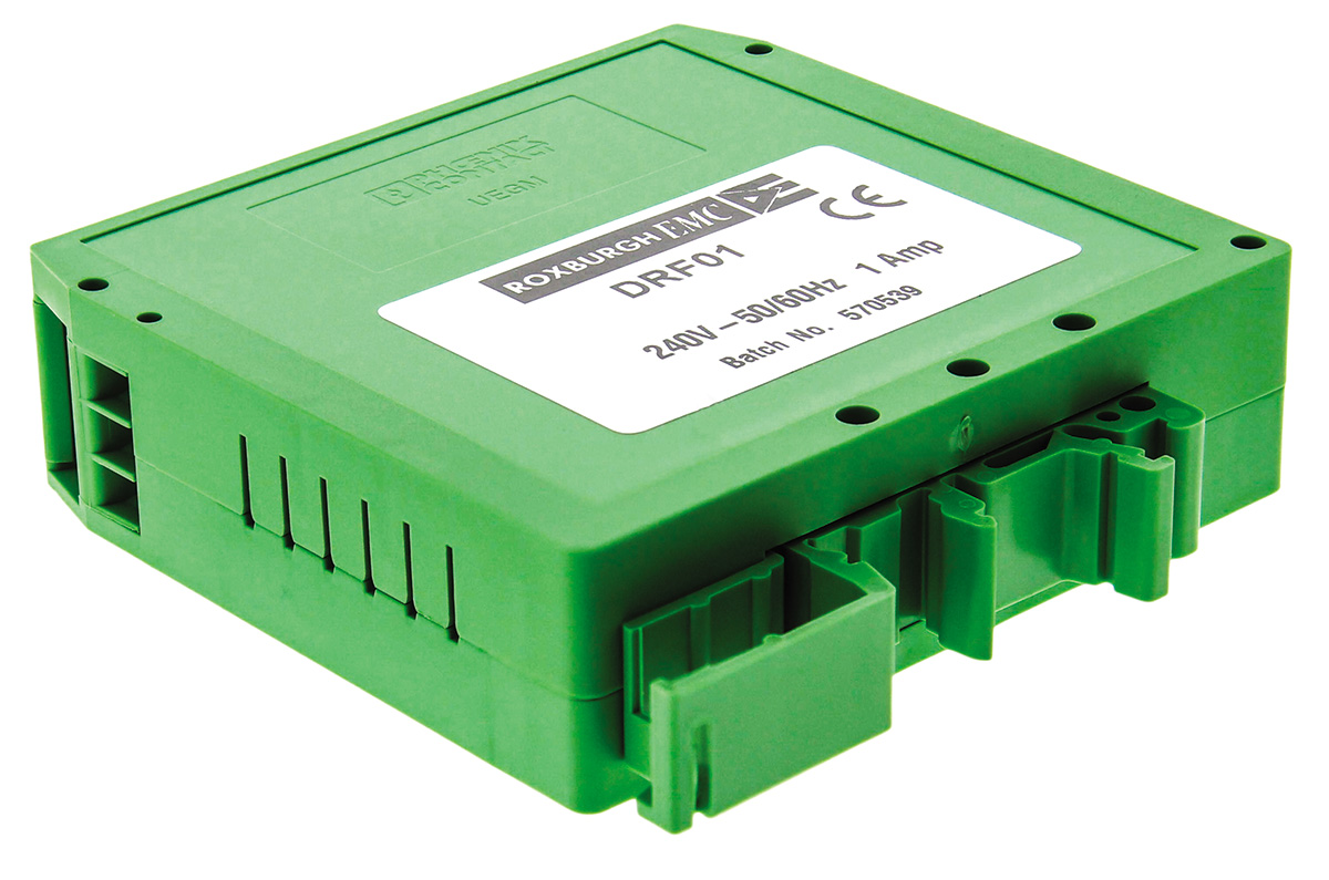 Roxburgh EMC, DRF 1A 250 V ac 440Hz, DIN Rail RFI Filter, Screw, Single Phase