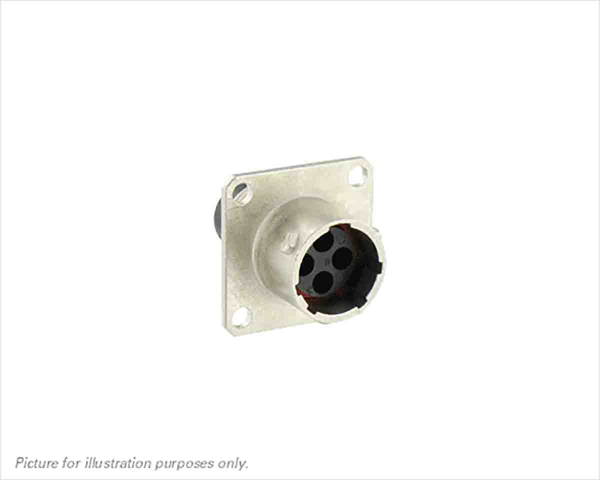 Souriau Sunbank by Eaton Circular Connector, 4 Contacts, Flange, Standard Connector, Plug, Male, IP68, IP69K, UT0 Series