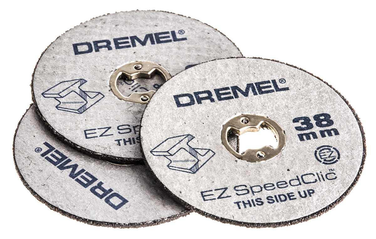 Dremel Aluminium Oxide Cutting Disc, 38mm x 1.12mm Thick, Very Fine Grade, P60 Grit, 12 in pack