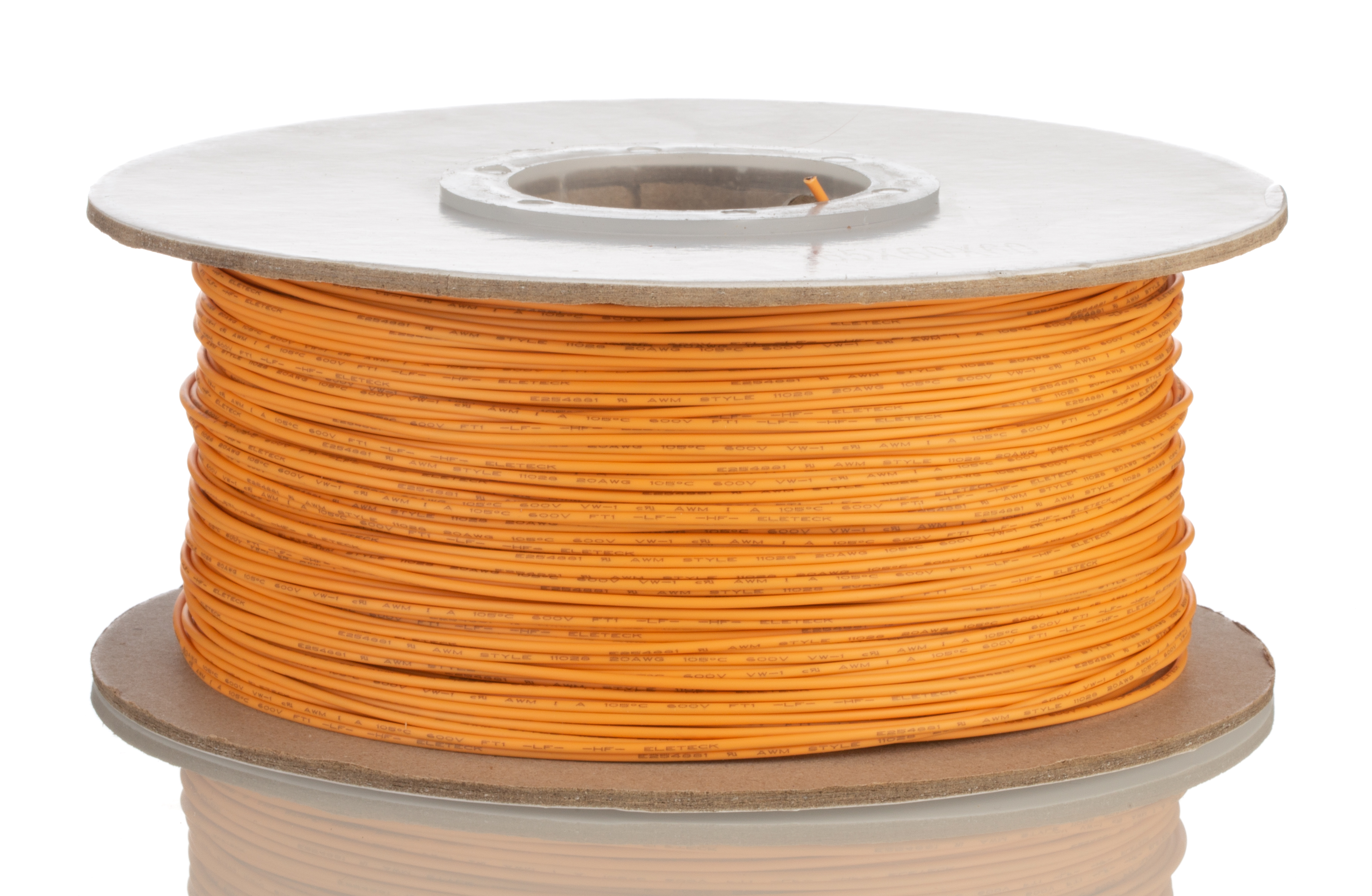 RS PRO Orange 0.51mm² Hook Up Wire, 20 AWG, 10/0.25mm, 305m, MPPE Insulation