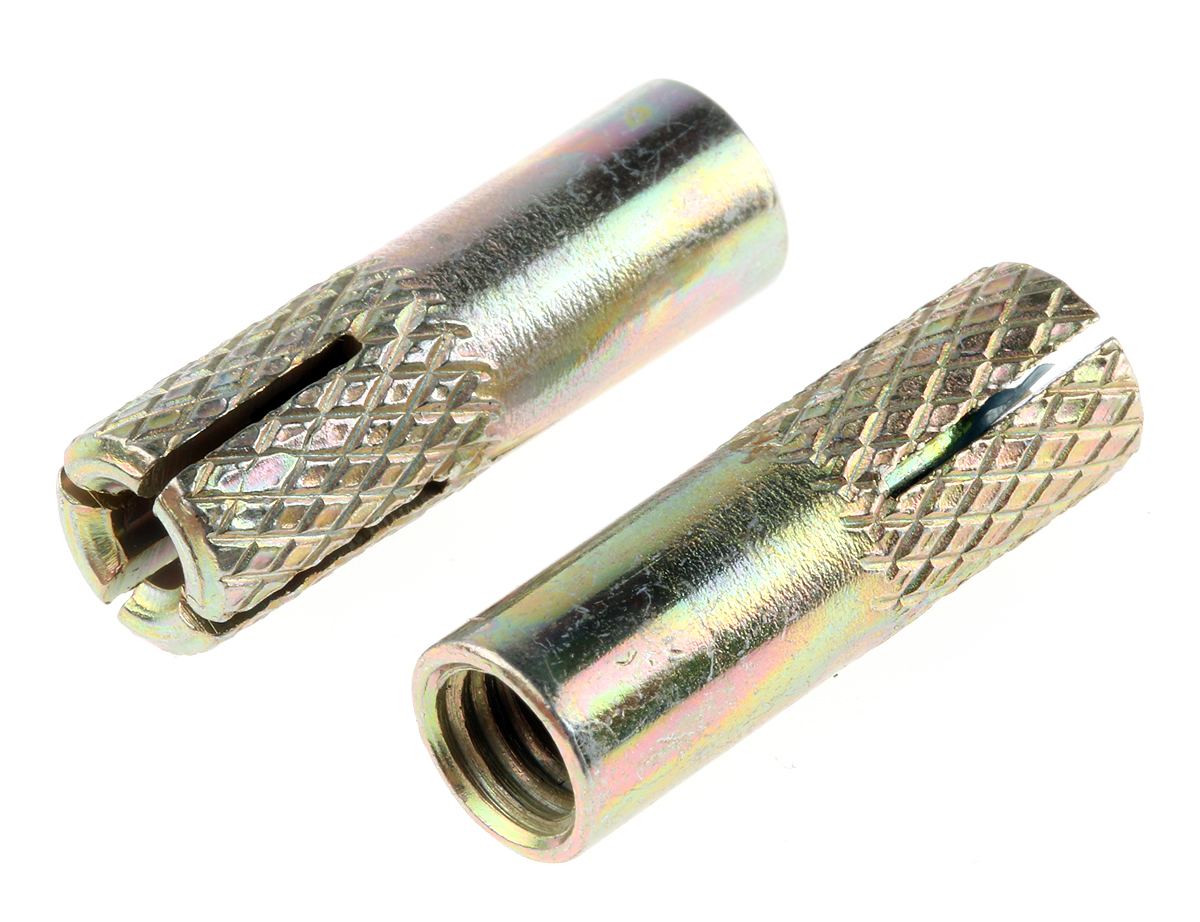 RS PRO Steel Drop In Anchor M6 x 25mm, 8mm Fixing Hole