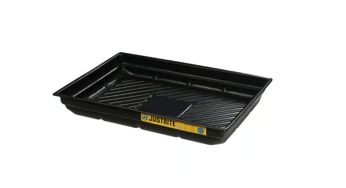 Justrite Polyethylene Drum Tray for Spill Control, 20g Capacity