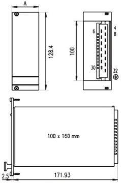 nVent SCHROFF Switching Power Supply, 13100-123, 5 → 15V dc, 1.3A, 100W, Triple Output, 90 → 254V ac