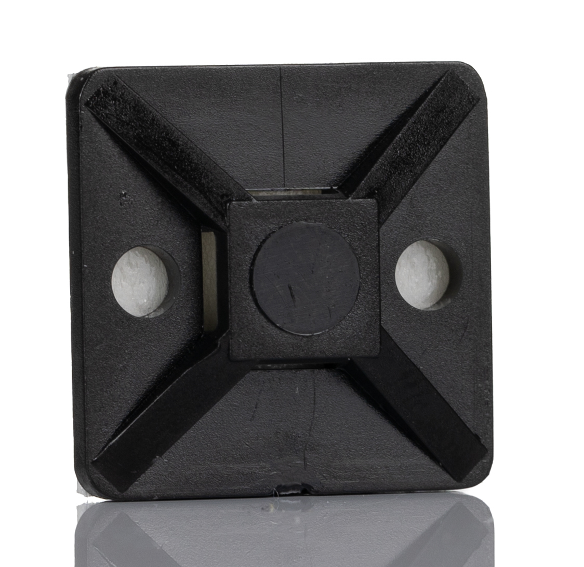 HellermannTyton Self Adhesive Black Cable Tie Mount 28 mm x 28mm, 5.4mm Max. Cable Tie Width