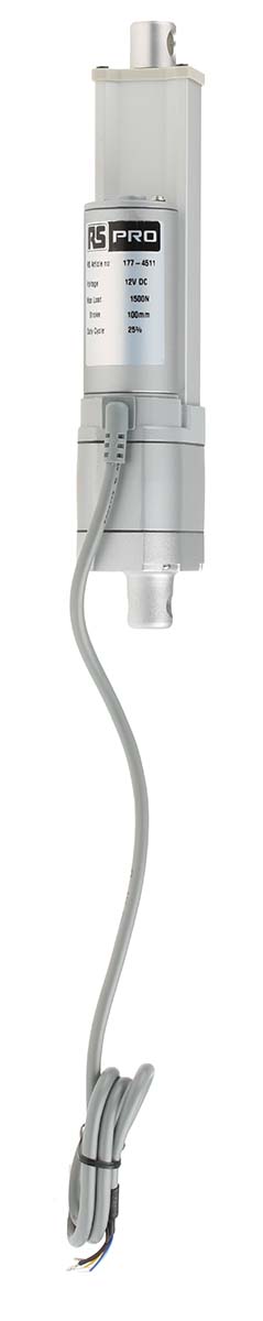 RS PRO Micro Linear Actuator, 100mm, 12V dc, 1500N, 9.9mm/s
