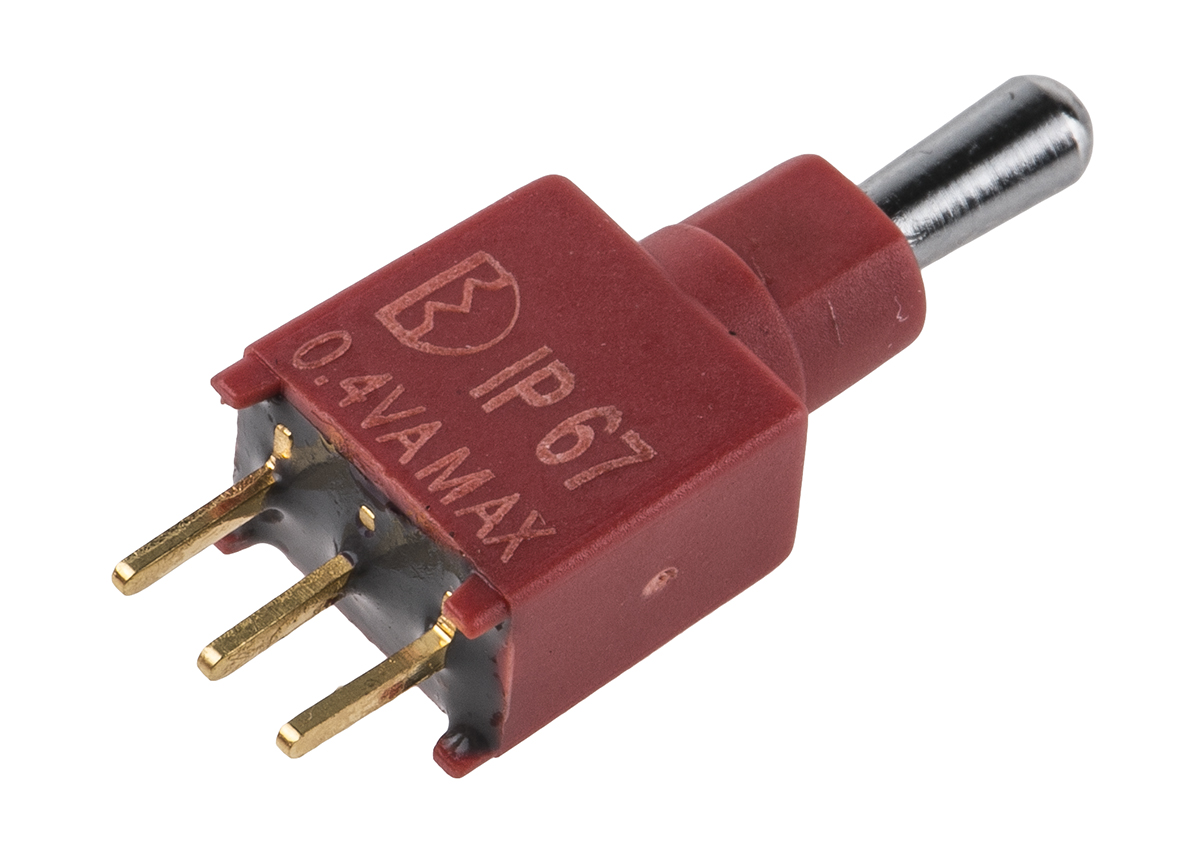 RS PRO Toggle Switch, PCB Mount, On-Off-On, SPDT, Through Hole Terminal