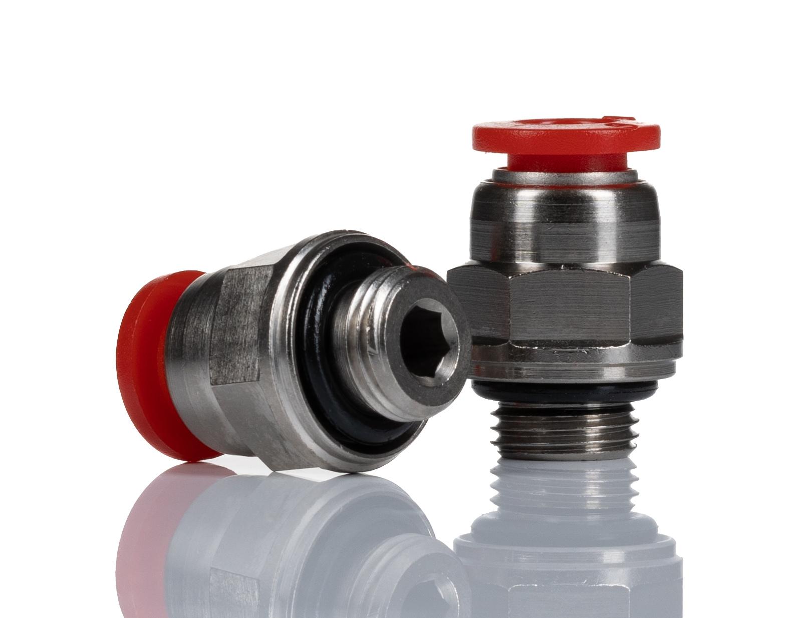 Norgren Pneufit C Series Straight Fitting, G 1/8 Male to Push In 6 mm, Threaded-to-Tube Connection Style, C02250618