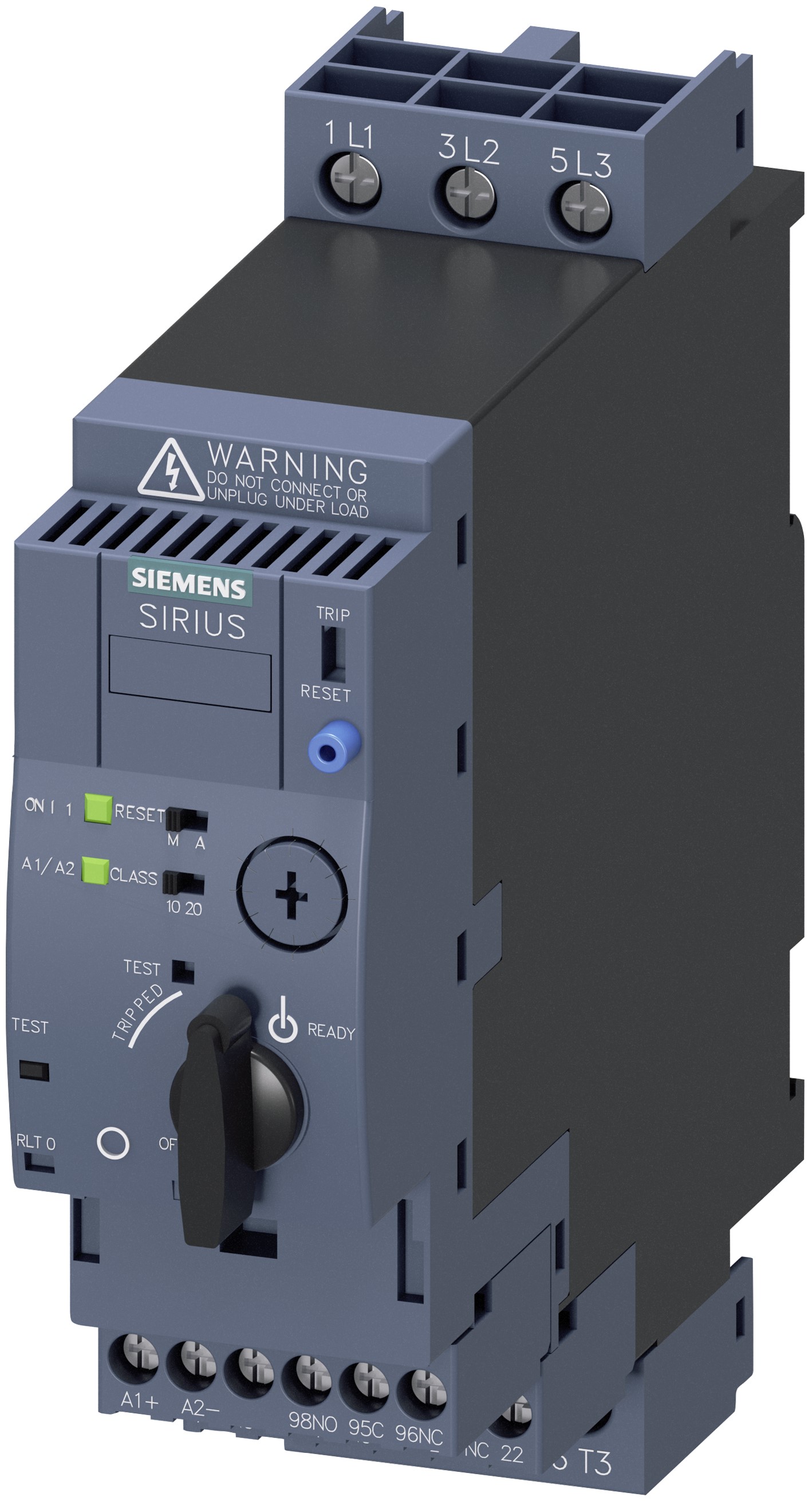 Siemens SIRIUS 3RA6 Load Feeder, DOL, 0.37 kW, 24 V dc, 3 Phase, IP20
