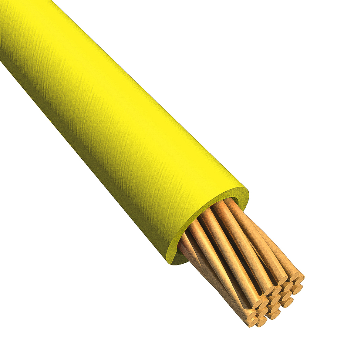 Alpha Wire Ecogen Ecowire Series Yellow 2.1 mm² Hook Up Wire, 14 AWG, 41/0.25 mm, 30m, MPPE Insulation, 6717 YL005