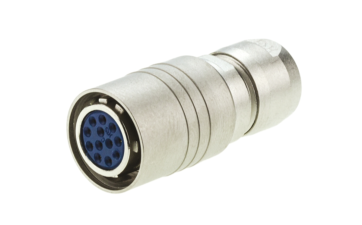 Hirose Circular Connector, 12 Contacts, Cable, Miniature Connector, Plug, Female, HR10 Series