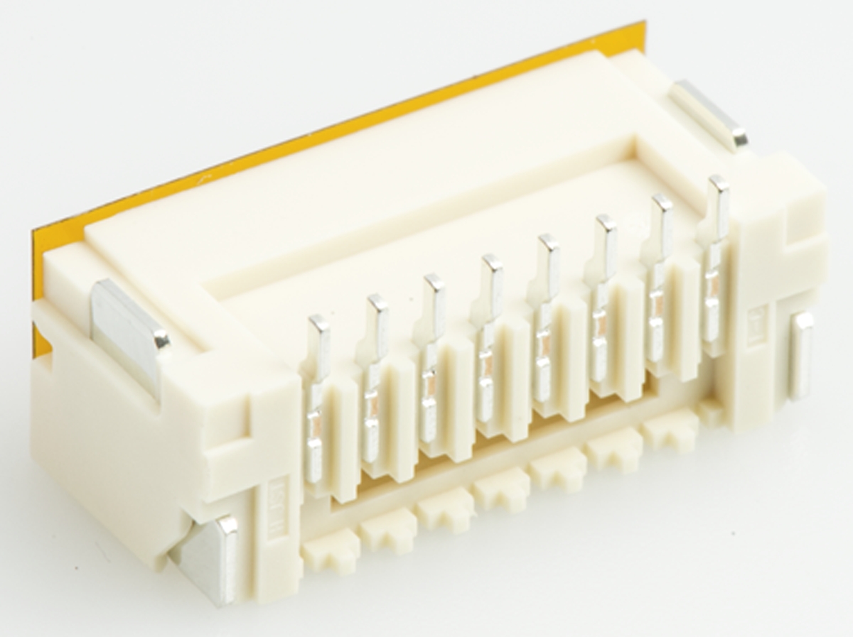 JST ZE Series Straight Surface PCB Header, 8 Contact(s), 1.5 mm Pitch, 1 Row, Shrouded