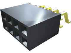 Samtec SMH Series Straight Surface Mount PCB Socket, 10-Contact, 2-Row, 2.54mm Pitch, Solder Termination