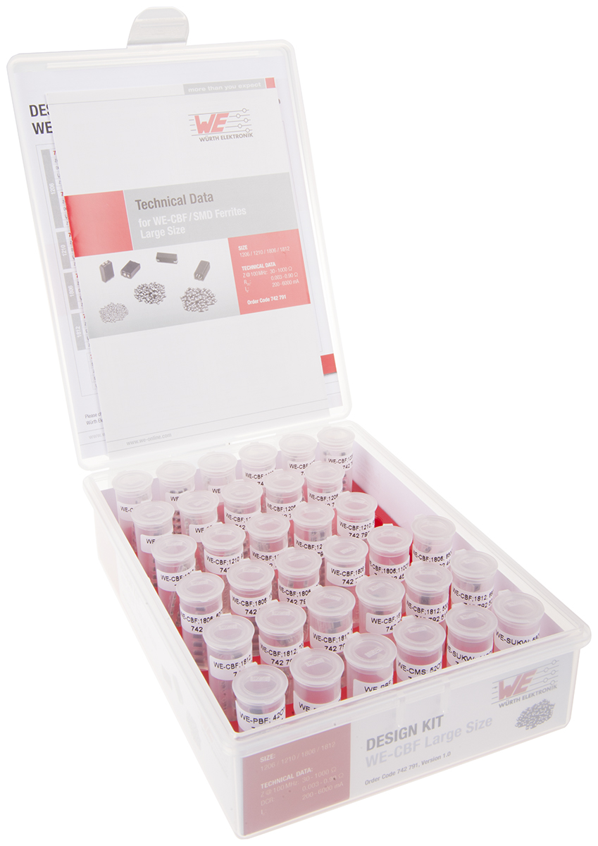 Wurth Elektronik 690 piece Ferrite Kit Includes Ferrite Beads