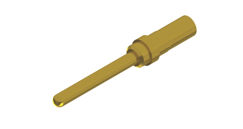 CONEC size 1mm Male Crimp D-sub Connector Contact, Gold over Nickel Pin, 20 → 24 AWG