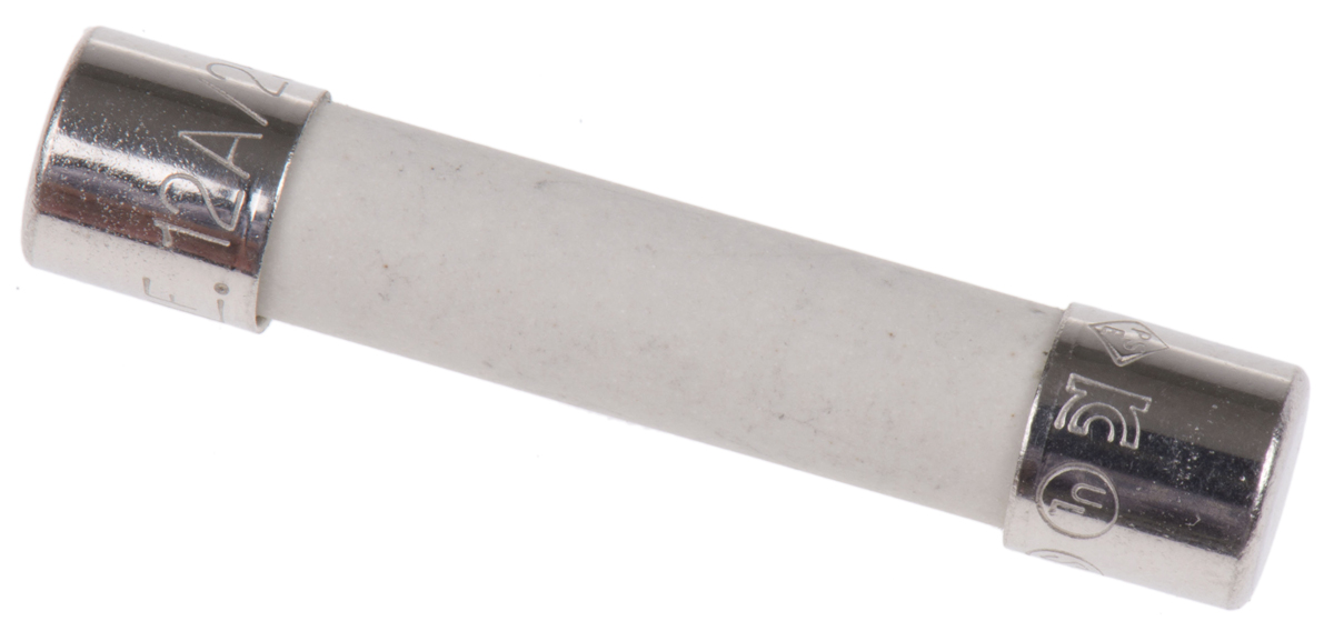 Littelfuse 12A F Ceramic Cartridge Fuse, 6.3 x 32mm