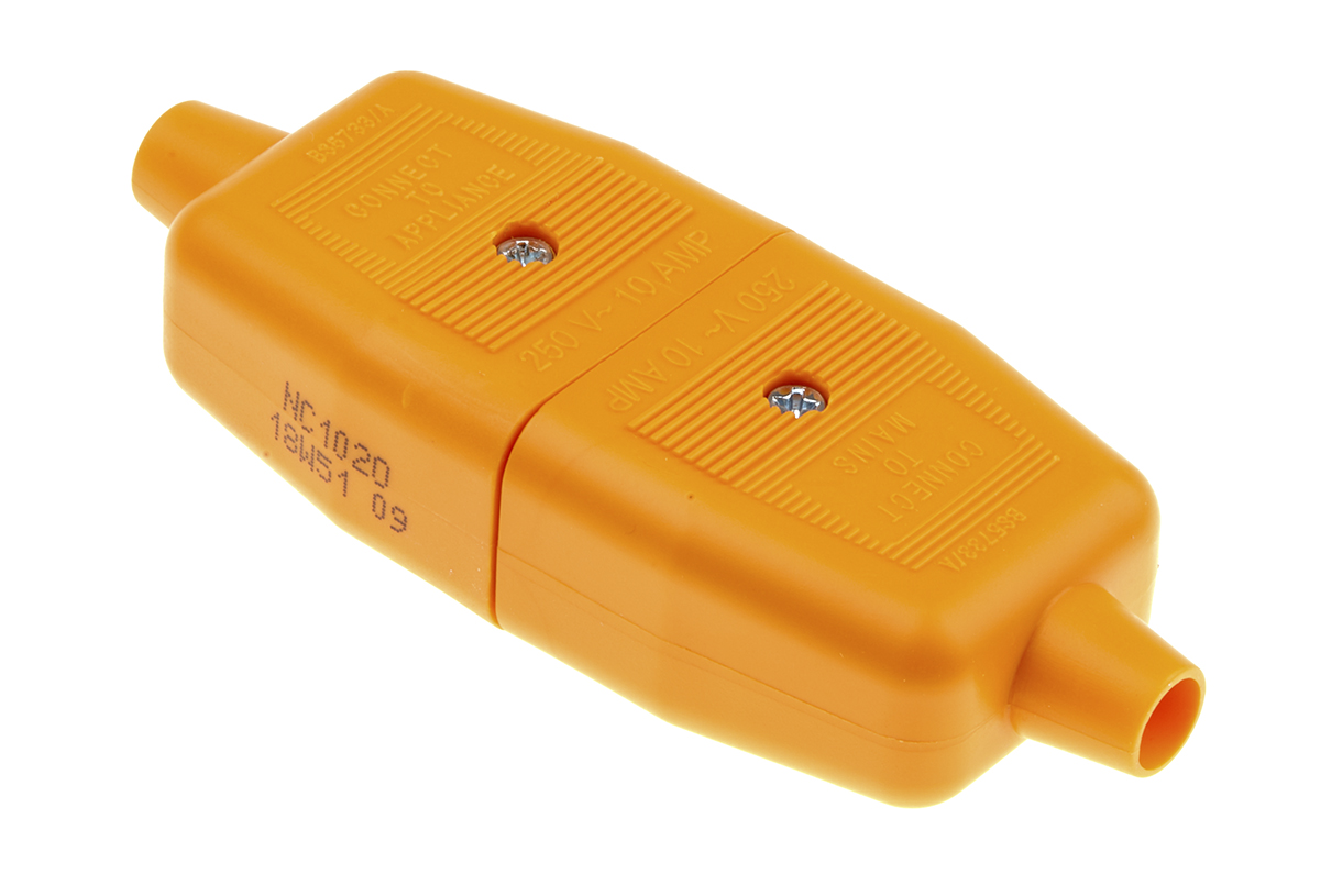 Masterplug 2 Pole Cable Mount Female, Male Mains Inline Connector Rated At 10A