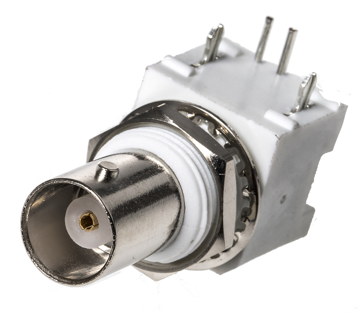 Amphenol RF, Jack PCB Mount BNC Connector, 50Ω, Through Hole Termination, Right Angle Body