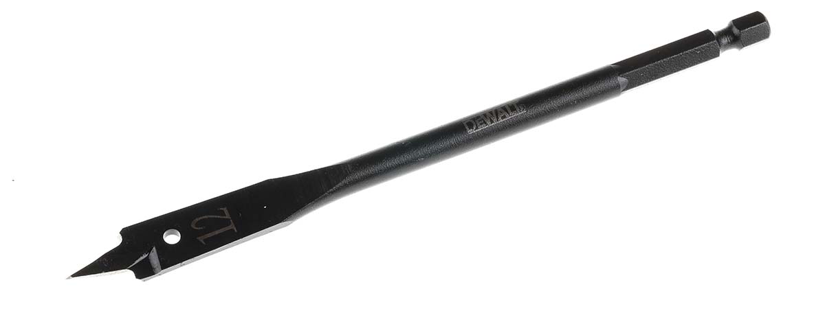 DeWALT DT47 Series Robust Steel Flat Wood Drill Bit, 12mm Diameter, 152 mm Overall