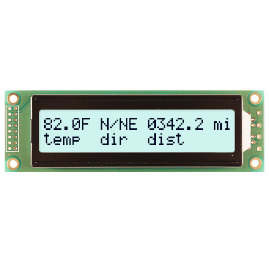 NEWHAVEN DISPLAY INTERNATIONAL NHD-0220DZ-FSW-FBW Alphanumeric LCD Alphanumeric Display, White on Grey, 2 Rows by 20
