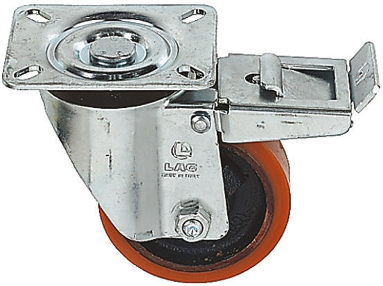 LAG Braked Swivel Castor Wheel, 300kg Capacity, 125mm Wheel