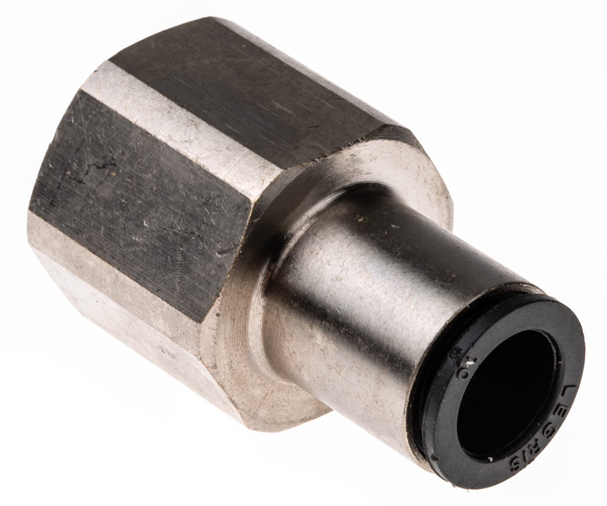 Legris LF3000 Series Straight Threaded Adaptor, G 1/2 Female to Push In 10 mm, Threaded-to-Tube Connection Style
