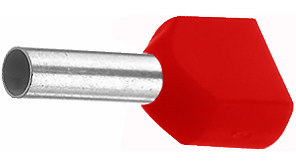 Twin Entry Ferrule Red 1.5mm²/8mm PU=Pac