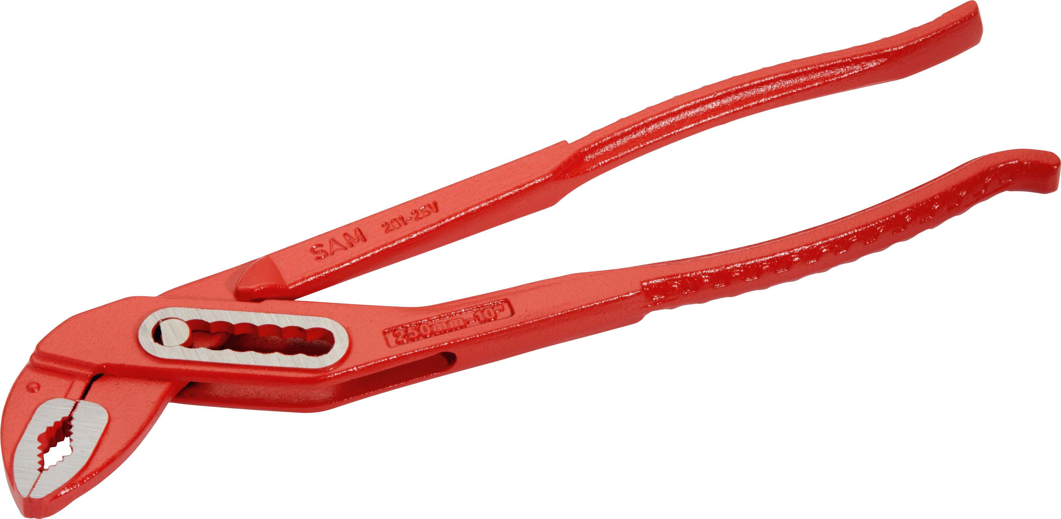 SAM 201-25V Pliers, 240 mm Overall, Angled Tip, 32mm Jaw