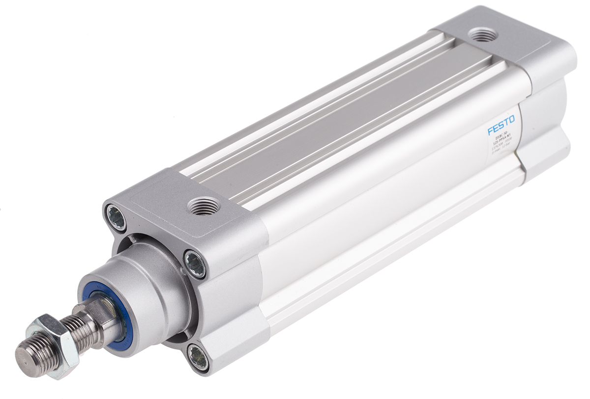 Festo Pneumatic Piston Rod Cylinder - 1376308 50 mm Bore, 125 mm DSBC Series, Double Acting Acting
