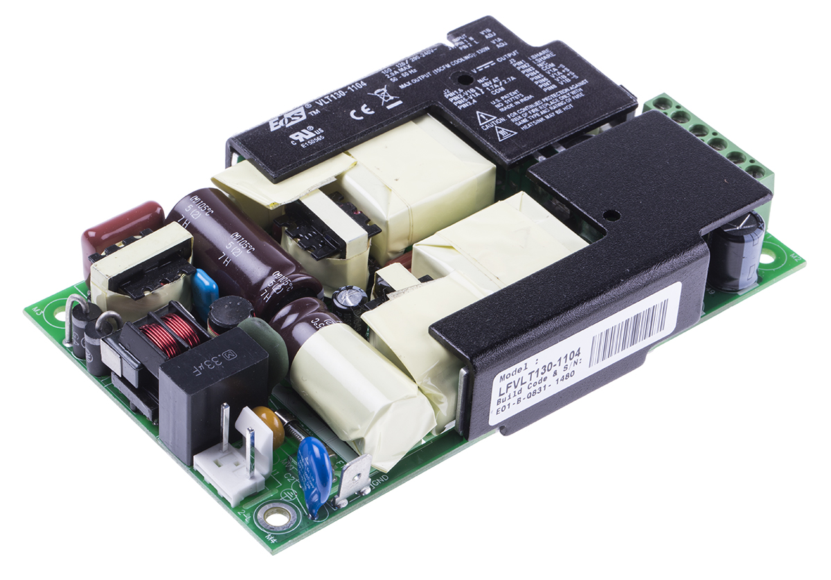 EOS Switching Power Supply, LFVLT130-1104, 48V dc, 1.7A, 130W, 1 Output, 180 → 264 V ac, 90 → 132 V ac