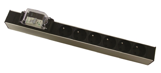 RS PRO Type E - French 6 Gang Power Distribution Unit, 2.5m Cable, 16A, 230 V ac