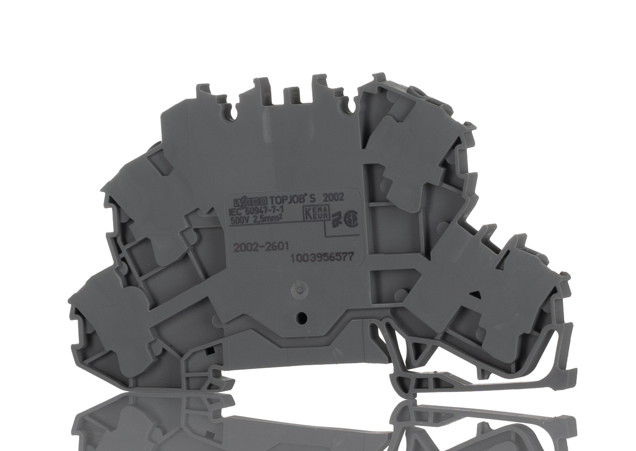 WAGO 2002-2601 TOPJOB S, 2002 Series Grey, 2.5mm², Double-Level, Push-In Cage Clamp Termination, ATEX, IECEx