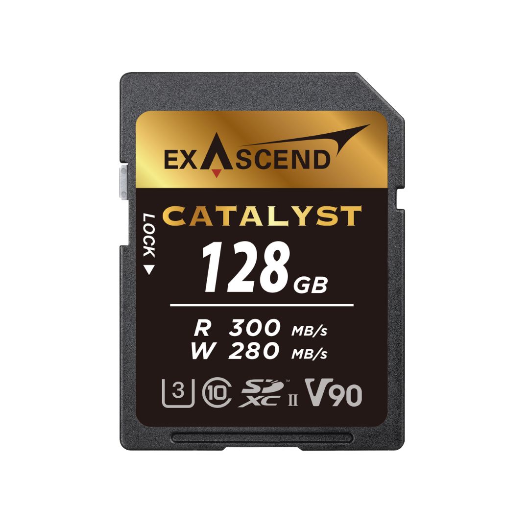 Exascend 128 GB SDXC SD Card, Class 10, UHS-II (U3), V90