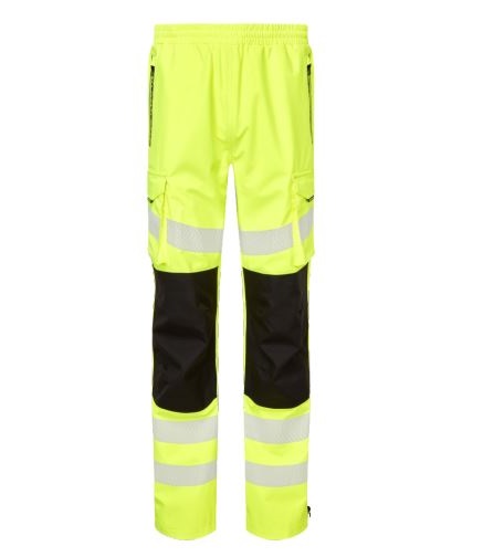 PULSAR LFE906 Yellow Hi Vis Trouser Waterproof, Hi-Vis, Windproof 35 to 37 in L Leg Length 33in