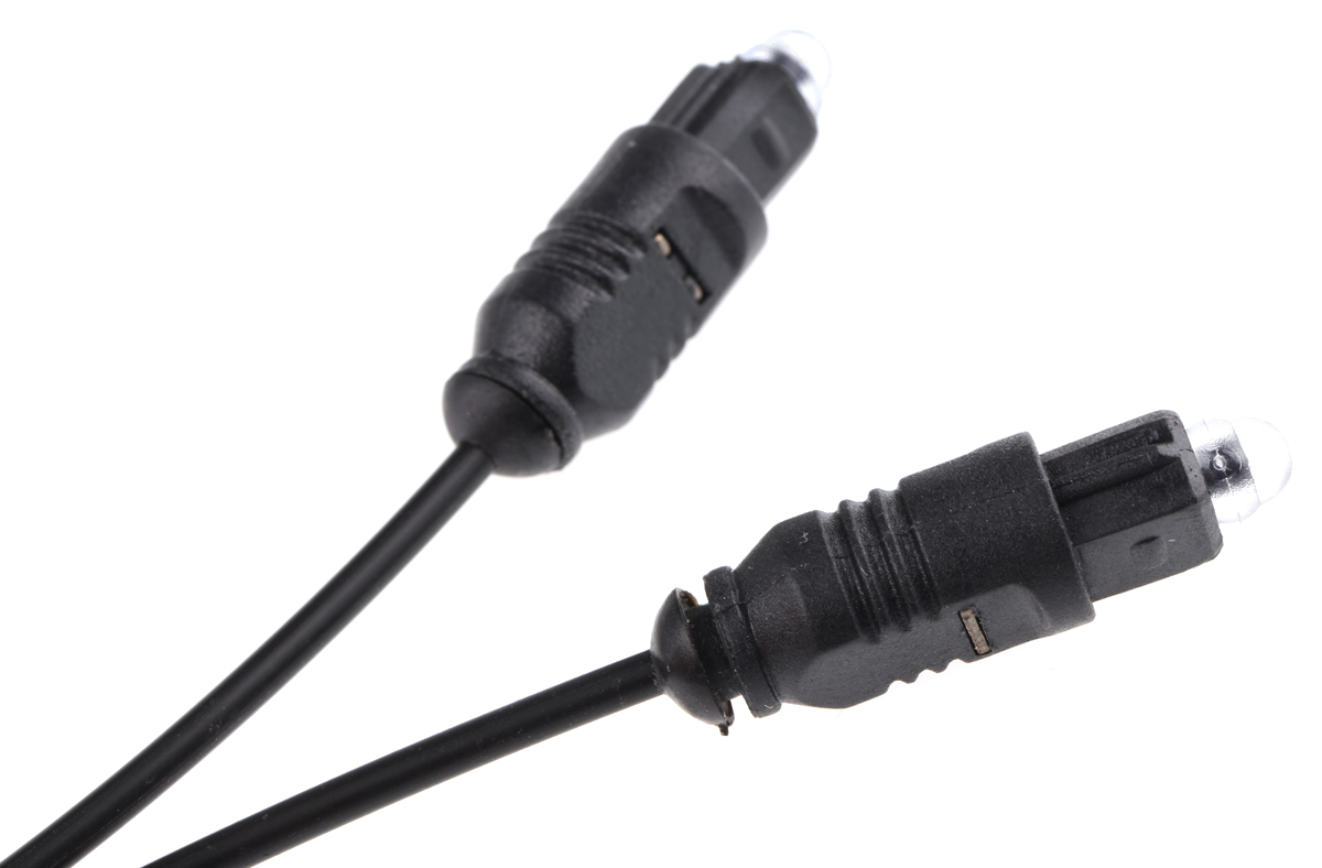 RS PRO Male TOSlink to Male TOSlink Optical Audio Cable, 1.5m