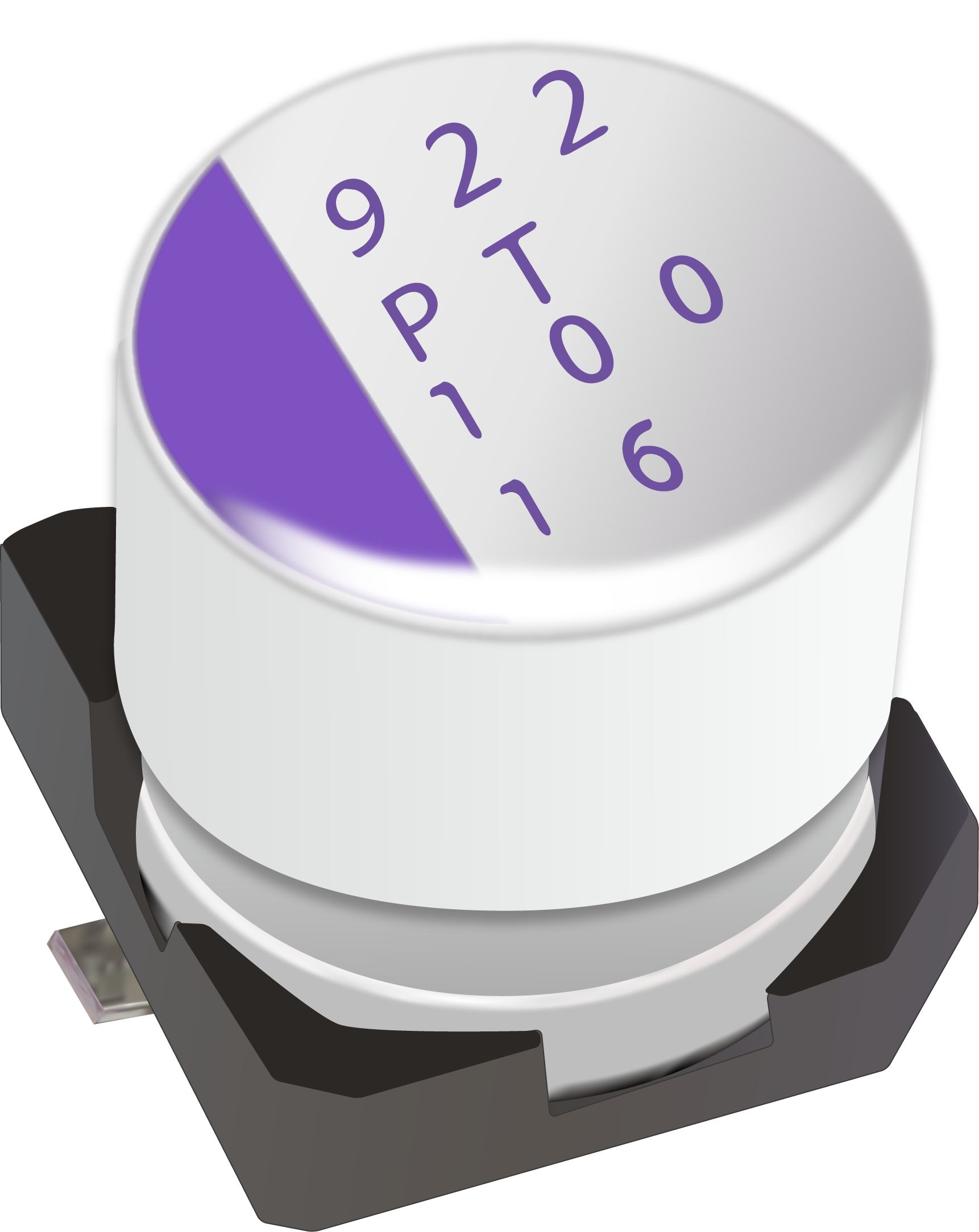 Panasonic 560μF Conductive Polymer Aluminium Solid Capacitor 16V dc, Surface Mount - 16SVPT560M