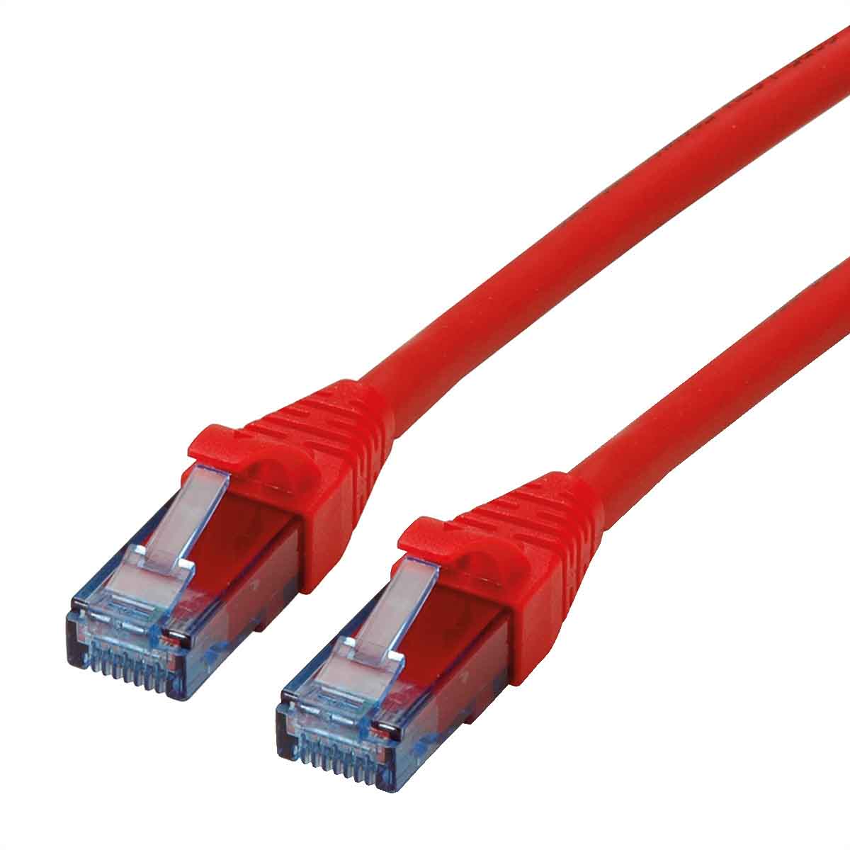 Roline, 5m Cat6a, Red RJ45 to Male RJ45 Male, U/UTP Unshielded, Terminated LSZH Sheath