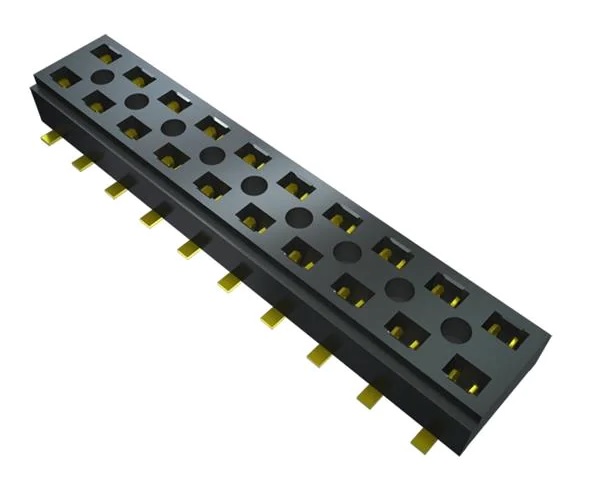 Samtec CLT Series Straight Surface Mount PCB Socket, 12-Contact, 2-Row, 2mm Pitch, Solder Termination