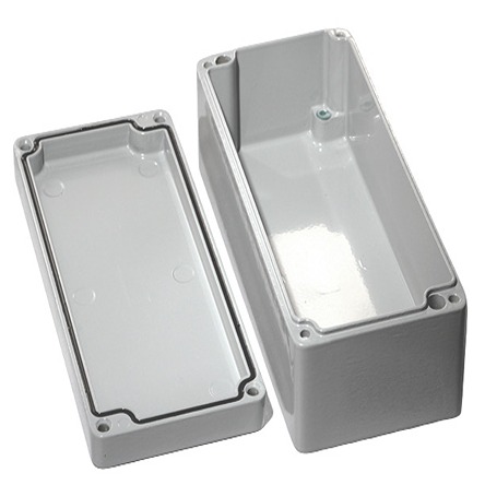 Hammond 1590Z Series Grey Aluminium Enclosure, IP68, Flanged, Grey Lid, 175 x 80 x52mm