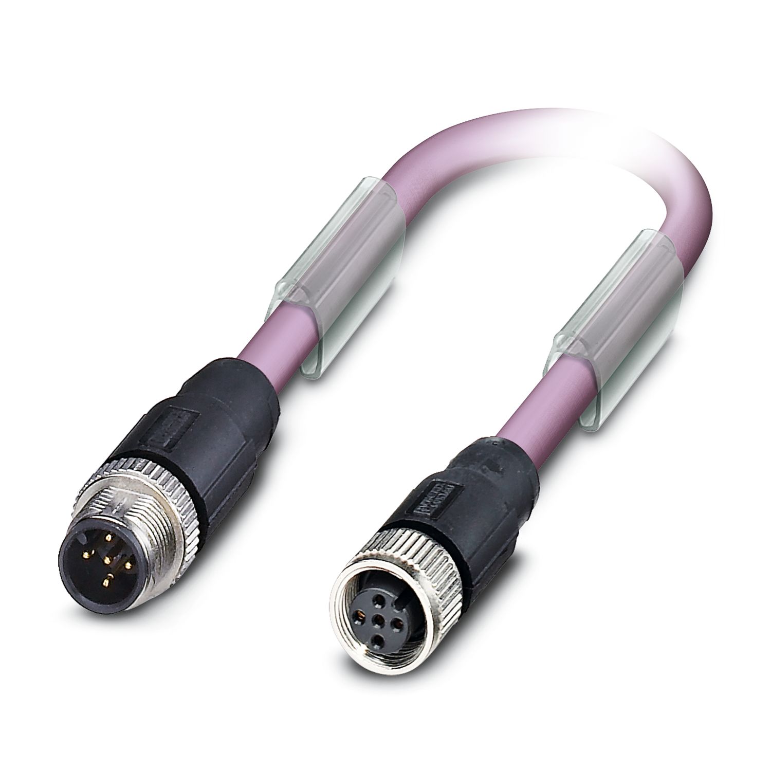 Phoenix Contact SAC Control Cable, 5 Cores, 2 x 0.25 mm², Screened, 3 m, Purple Polyurethane Sheath