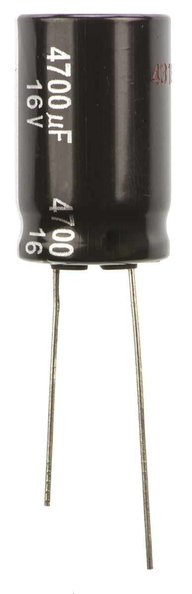 Panasonic 4700μF Aluminium Electrolytic Capacitor 16V dc, Radial, Through Hole - ECA1CHG472