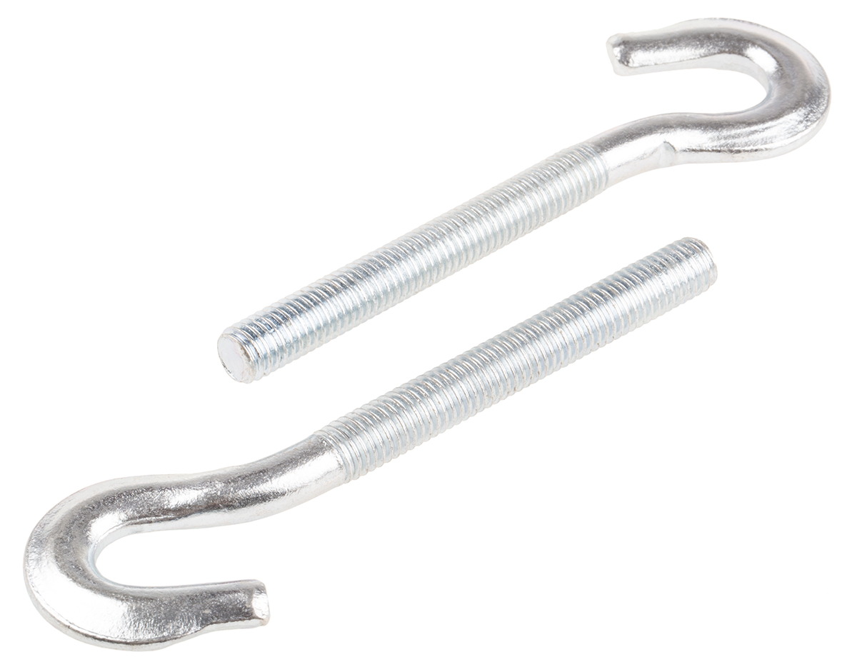 RS PRO Carbon Steel Anchor Bolt M10 x 116mm, 10mm Fixing Hole