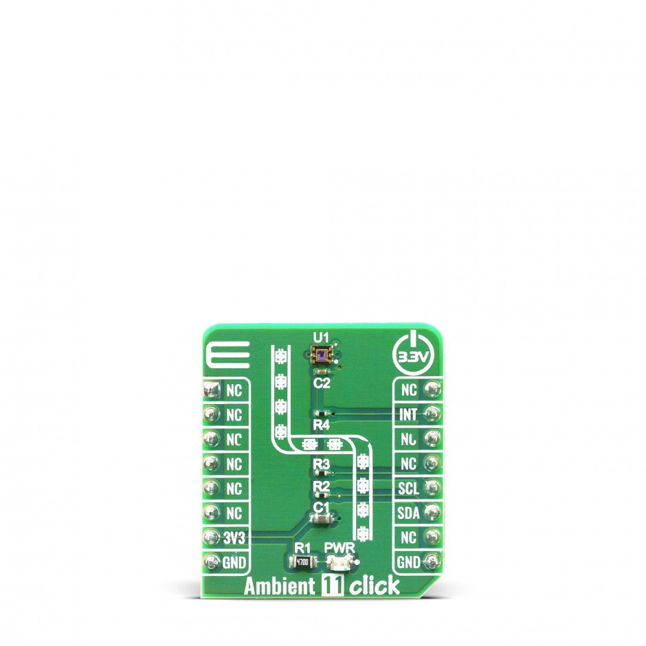 MikroElektronika Ambient 11 Click Optical MikroBus Click Board for VEML6035 Consumer, Computing And Industrial Devices