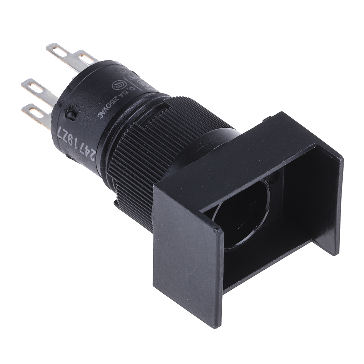 Omron Illuminated Push Button Switch, Latching, Panel Mount, 12mm Cutout, SPST, 250V ac, IP40