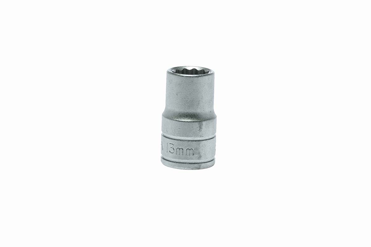 Teng Tools 1/2 in Drive 13mm Standard Socket, 12 point, 38 mm Overall Length