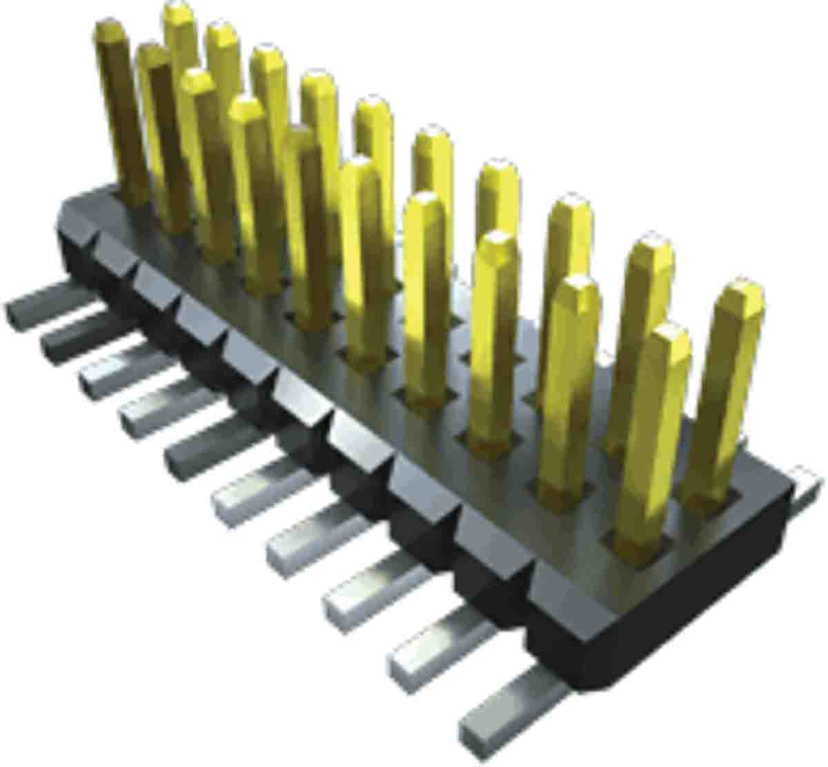 Samtec FTM Series Straight Surface Pin Header, 4 Contact(s), 1 mm Pitch, 2 Row, Unshrouded