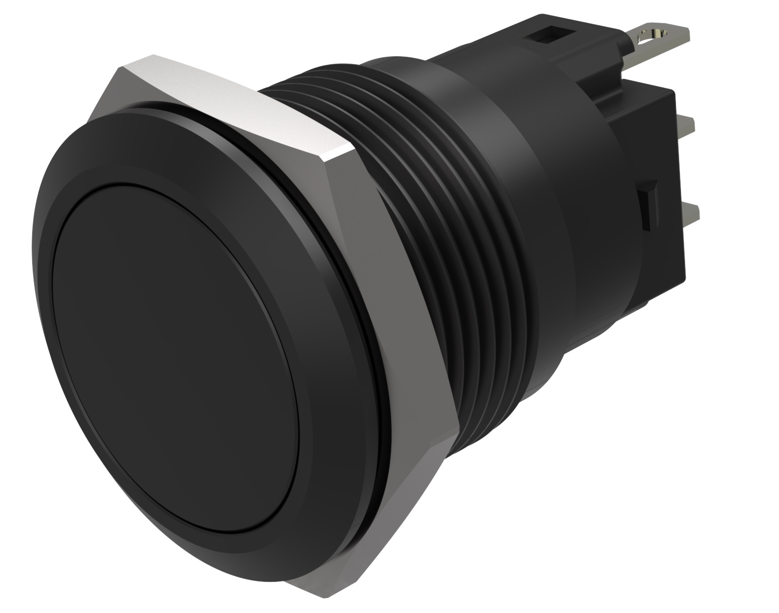 EAO Series 82 Series Push Button Switch, Maintained, Flush Mount, 19mm Cutout, SPST, SPST, IP65, IP67