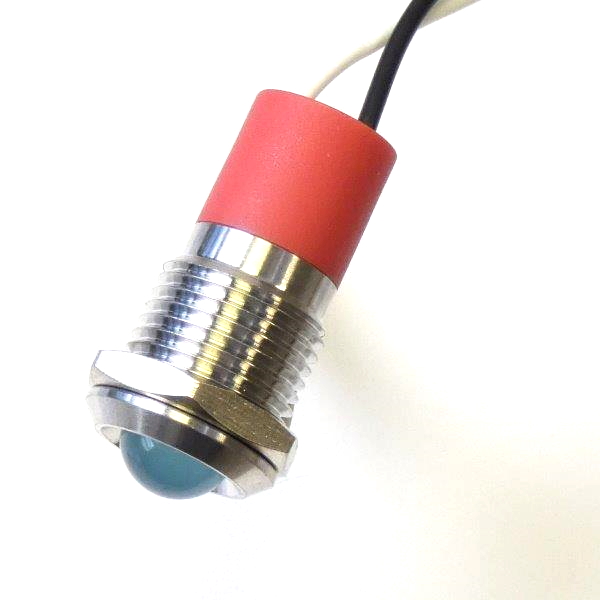 CML Innovative Technologies PL12SL Series Blue Panel LED, 240V, 12mm Mounting Hole Size, Lead Wires Termination, IP67