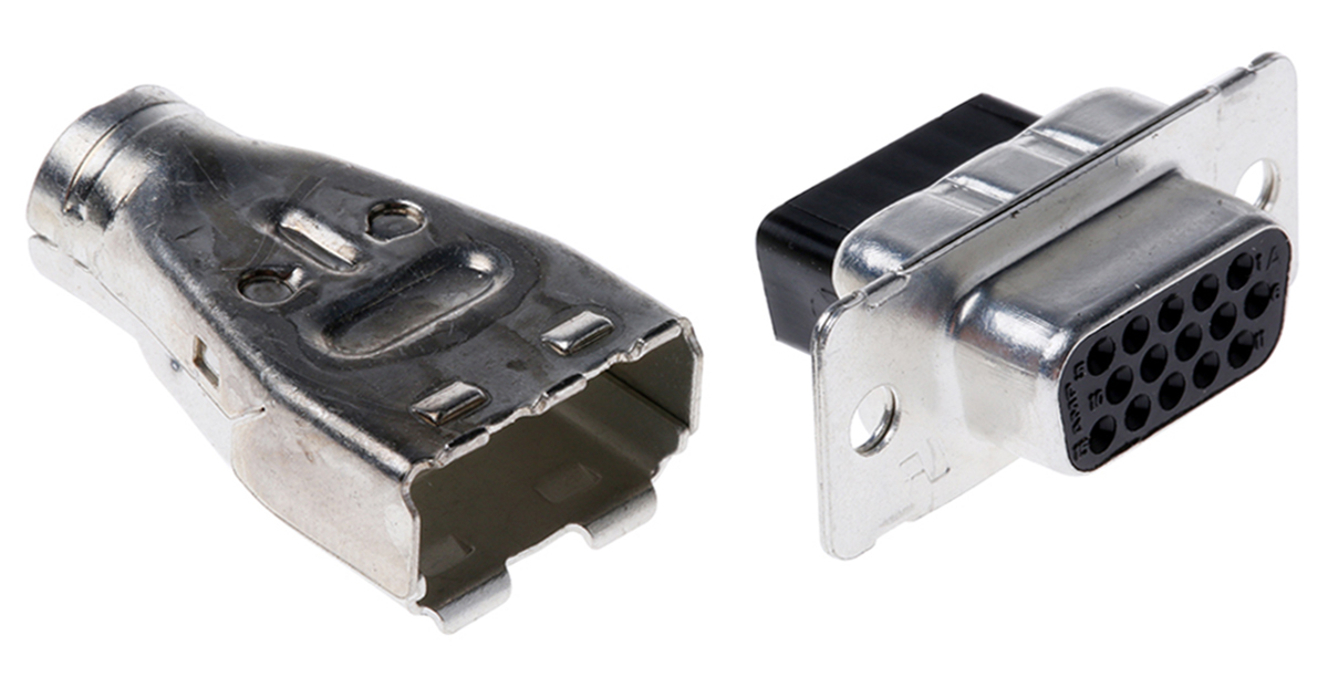 TE Connectivity Amplimite HDP-20 15 Way Cable Mount D-sub Connector