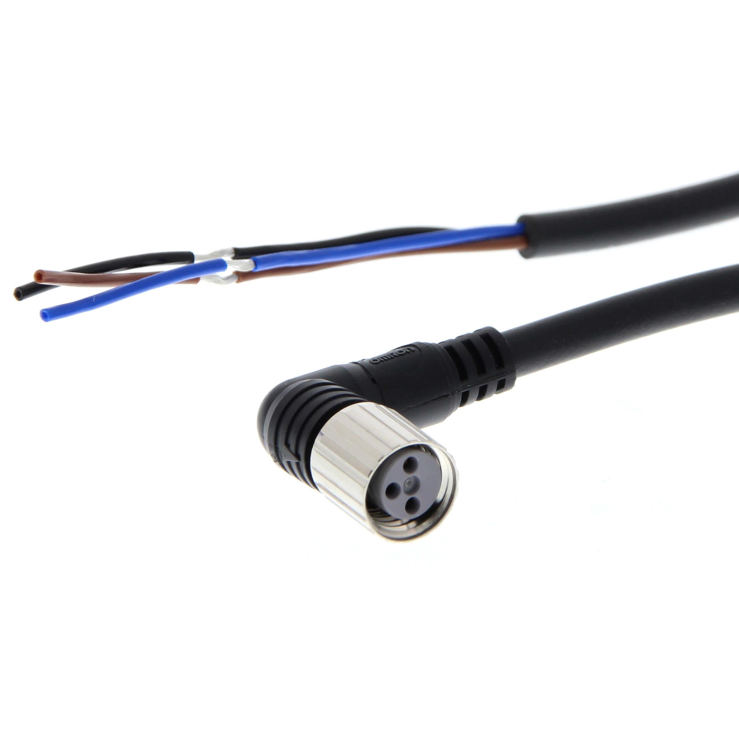 Omron Female 4 way M8 to Unterminated Free End Sensor Actuator Cable, 5 m