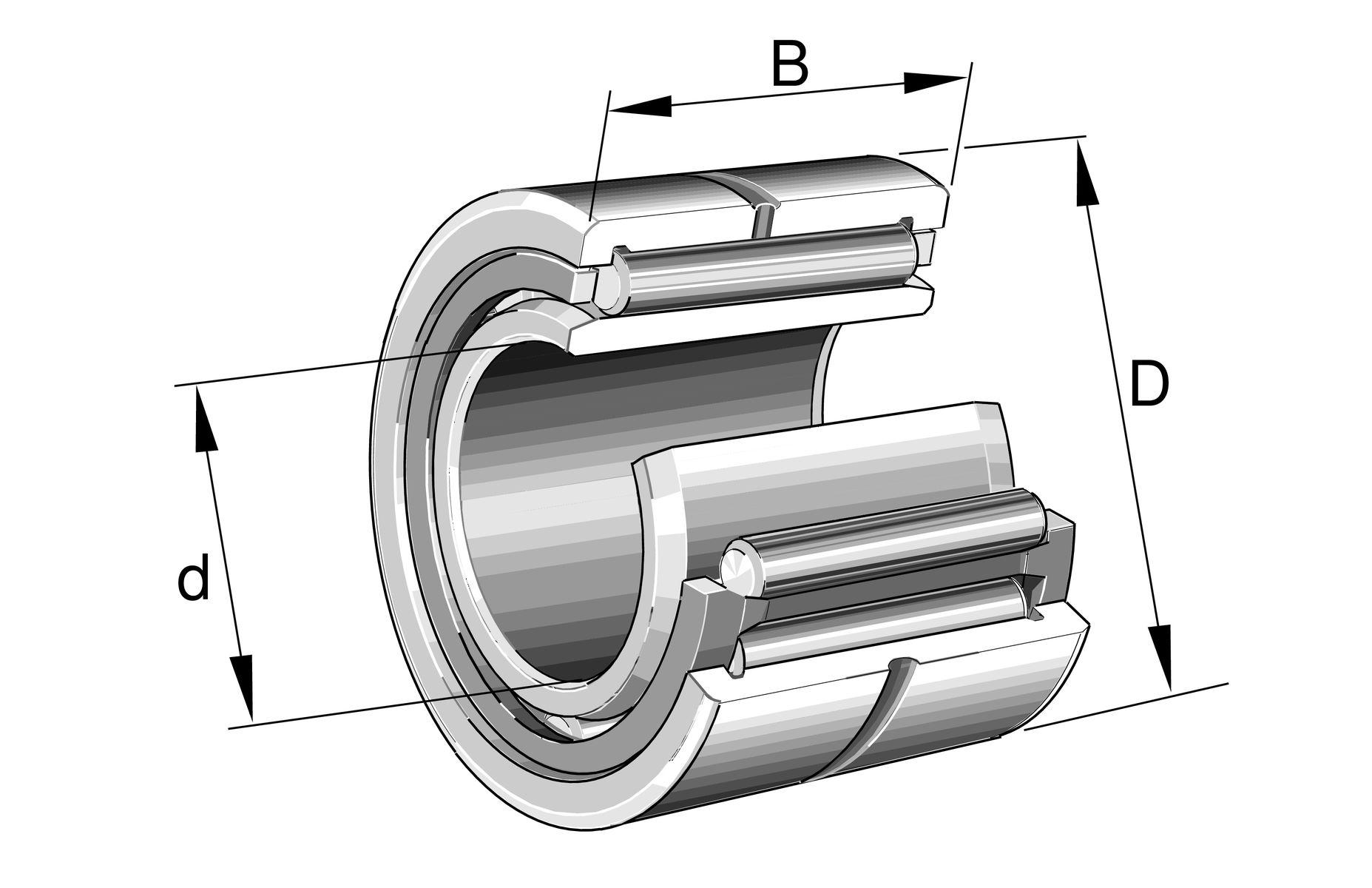 INA NKI45/25-TV-XL 45 mm ID Roller Bearing Needle, 62 mm OD